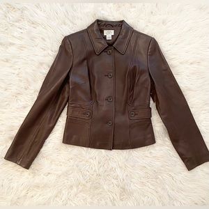 Ann Taylor Loft Genuine Leather Jacket- Size 2